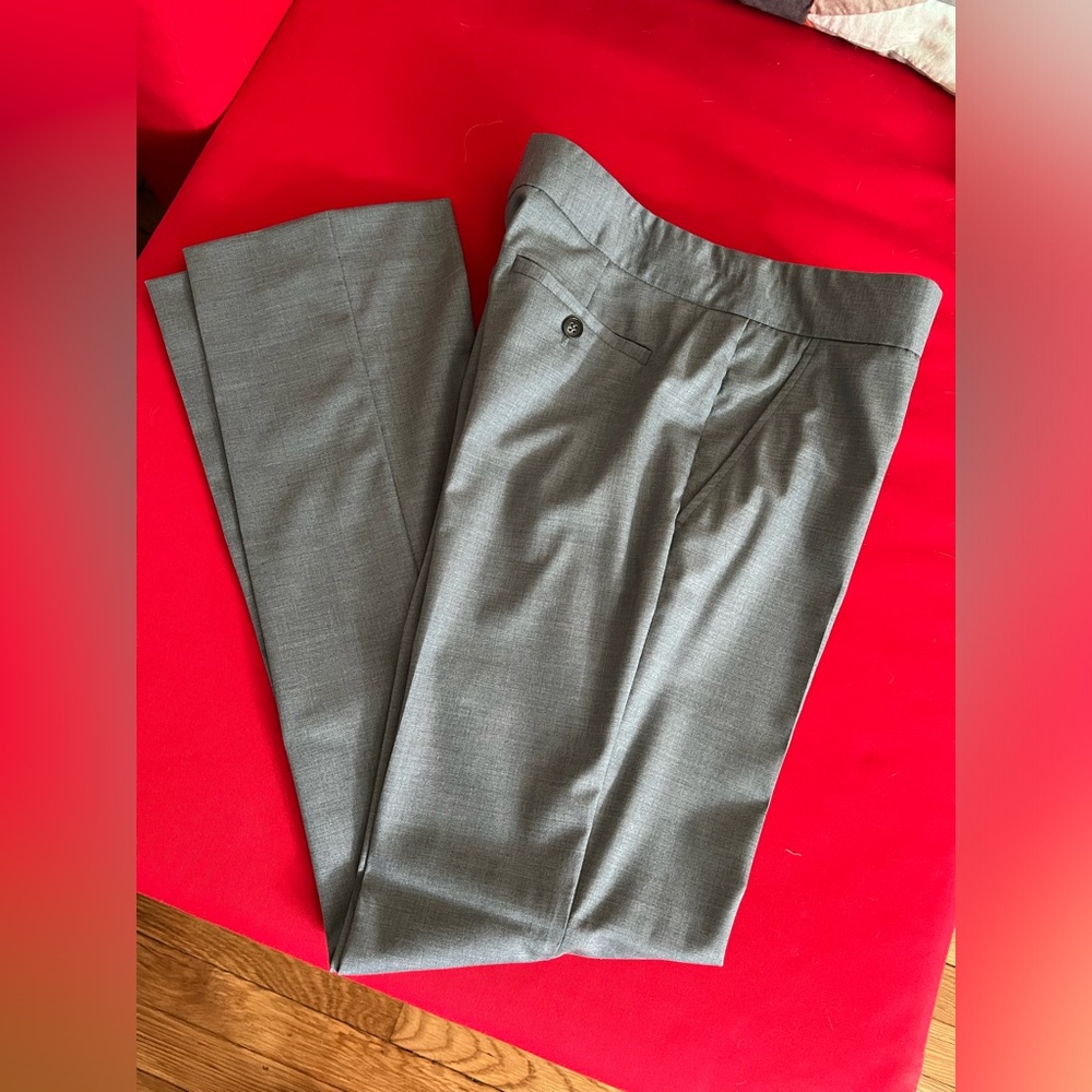 Theory Wool Suit Pants Trousers - Light Gray - Size 6